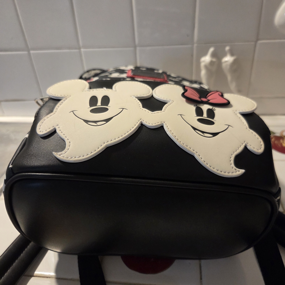 Loungefly Disney Mickey & Minnie Mouse Ghostly Glow-in-the-Dark Mini Backpack - Picture 9 of 9